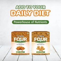 Bagul Foods Everyday Four Californian Almonds + Walnuts (Akhrot) | Combo Pack |200g Each