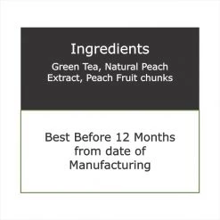 Camelia Twigs Snacks & Beverages Camellia Twigs Peach Green Tea (100 G Pouch)