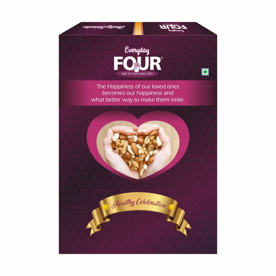 Bagul Foods Grocery Everyday Four Dry Fruits Gift Box 800g |Pack Of 4 | 3 Bagul Foods Grocery Everyday Four Dry Fruits Gift Box 800g |Pack Of 4 |