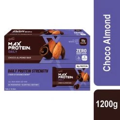 Max Protien Max Protein Ultimate Choco Almond Bar [Pack Of 12] - (1.2 Kg) Snacks & Beverages