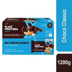 Max Protien Max Protein Daily Choco Classic Bar [Pack Of 24] - (1.2 Kg) Snacks & Beverages