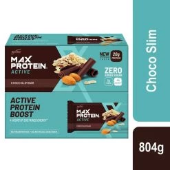 Max Protien Snacks & Beverages Max Protein Active Choco Slim Bar [Pack Of 12] - (804 G)