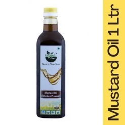 Grocery Organic Diet Organic Wooden Pressed Mustard Oil, 1 Ltr