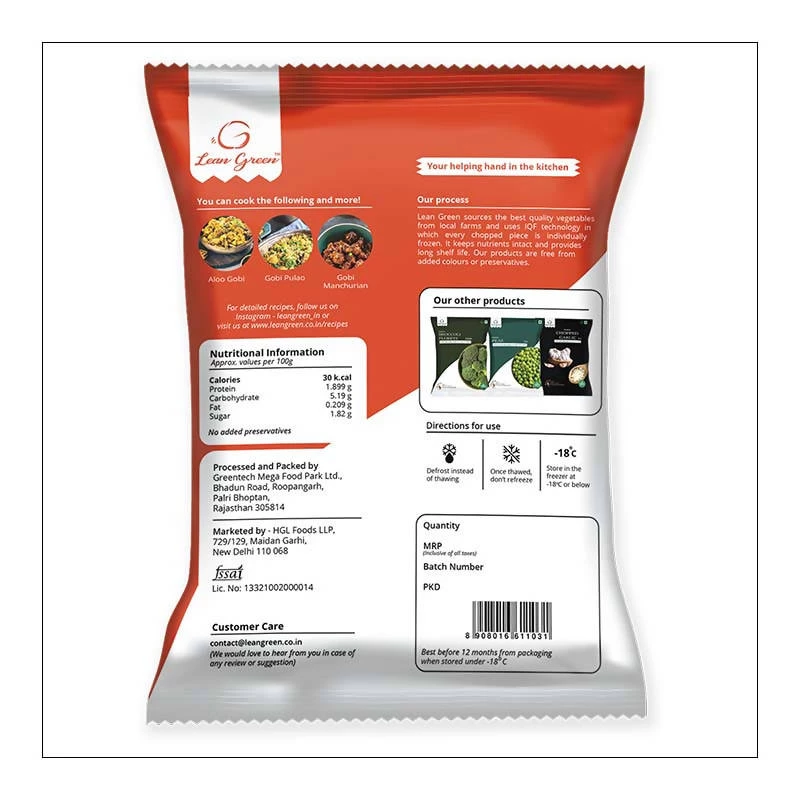 Lean Green (HGL Foods LLP) Lean Green Cauliflower Florets (400 Gm) Snacks & Beverages 5 Lean Green (HGL Foods LLP) Lean Green Cauliflower Florets (400 Gm) Snacks & Beverages