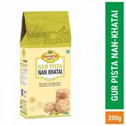 Dhampur Green Cookies Dhamapur Green Gur Pista Nan-Khatai 400g ( Pack Of 2x2g)