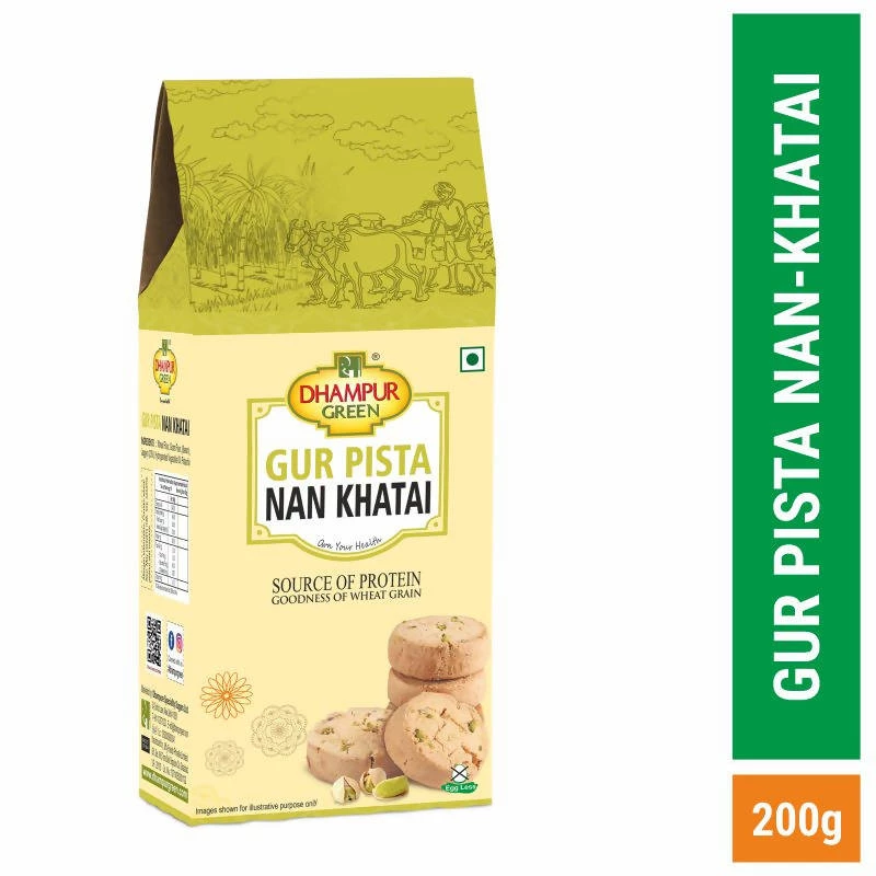 Dhampur Green Cookies Dhamapur Green Gur Pista Nan-Khatai 400g ( Pack Of 2x2g) 3 Dhampur Green Cookies Dhamapur Green Gur Pista Nan-Khatai 400g ( Pack Of 2x2g)