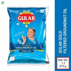 Gulab Oil Grocery Gulab Groundnut Filter Oil Pouch (1 Ltr)