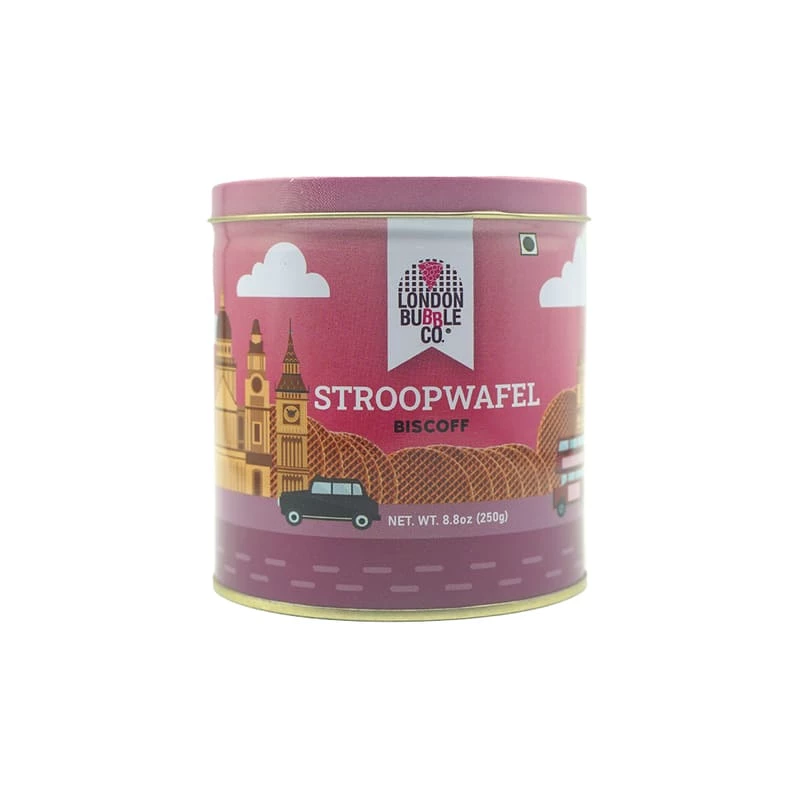 London Bubble Biscoff - Stroopwafel (250 G Tin) Dairy & Bakery 4 London Bubble Biscoff - Stroopwafel (250 G Tin) Dairy & Bakery