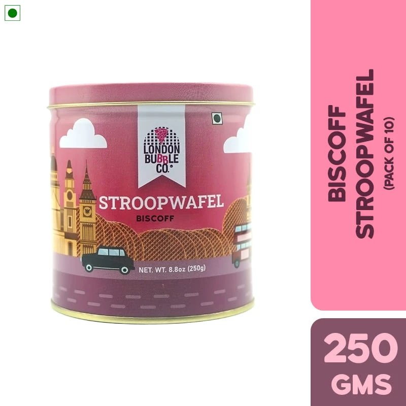 London Bubble Biscoff - Stroopwafel (250 G Tin) Dairy & Bakery 3 London Bubble Biscoff - Stroopwafel (250 G Tin) Dairy & Bakery