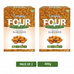 Bagul Foods Everyday Four Californian Almonds 200g Each |Pack Of 2 | Grocery