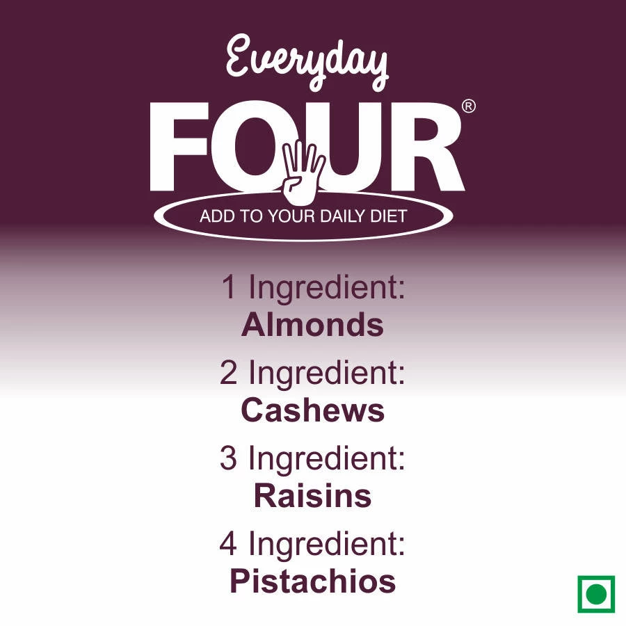 Bagul Foods Grocery Everyday Four Dry Fruits Gift Box 800g |Pack Of 4 | 5 Bagul Foods Grocery Everyday Four Dry Fruits Gift Box 800g |Pack Of 4 |