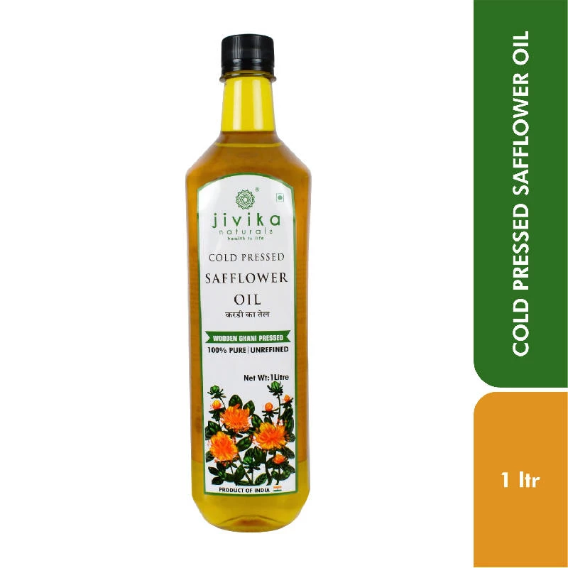 Grocery Jivika Naturals Cold Pressed Safflower Oil (1 Ltr) 3 Grocery Jivika Naturals Cold Pressed Safflower Oil (1 Ltr)