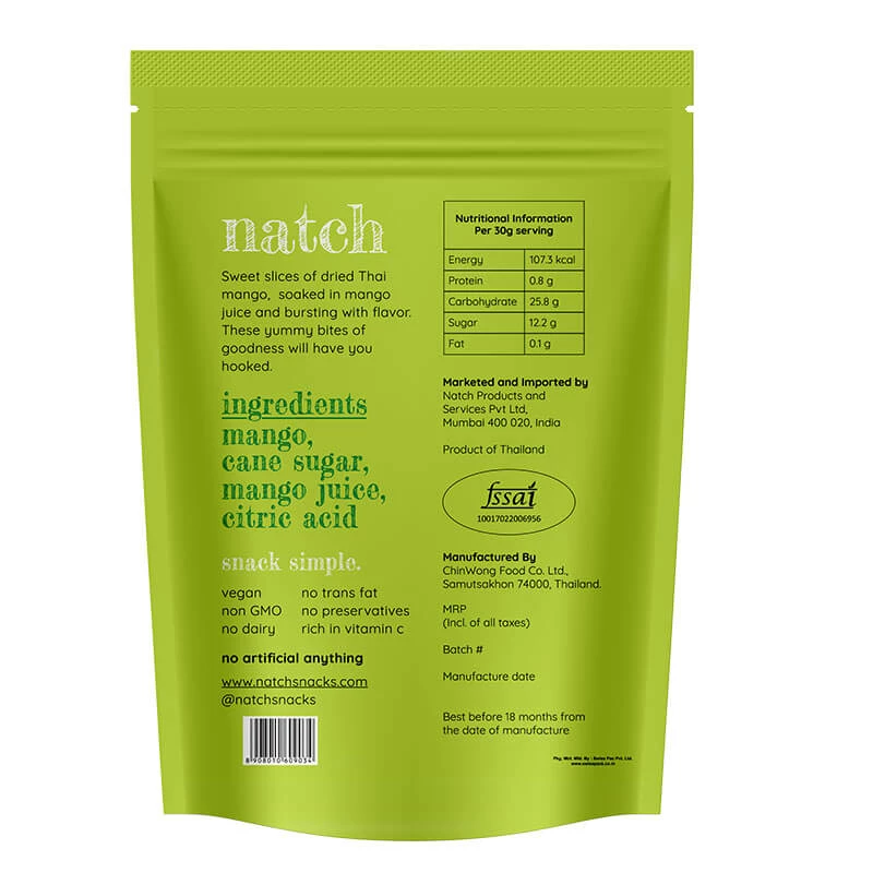 Natch All Natural Dried Mango Slices - Bare (150 G) Snacks & Beverages 5 Natch All Natural Dried Mango Slices - Bare (150 G) Snacks & Beverages