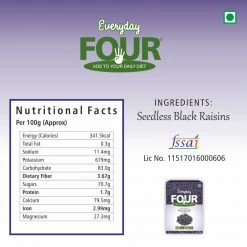 Bagul Foods Everyday Four Seedless Afghan Black Raisins | Combo Pack | 200g Each Grocery 11 Bagul Foods Everyday Four Seedless Afghan Black Raisins | Combo Pack | 200g Each Grocery