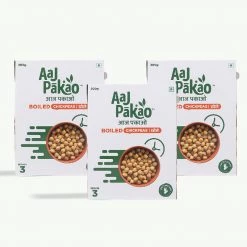 Aaj Pakao Boiled Chickpeas/Chole, Pack Of 3 (3*300g) Grocery