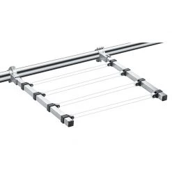 Peng Essential Personal & Home Care Perilla Practical Metal Body Portable Mounting Cloth Drying Hanger For Balcony (Silver)