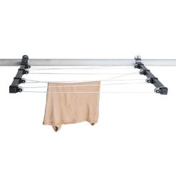 Peng Essential Personal & Home Care Perilla Practical Metal Body Portable Mounting Cloth Drying Hanger For Balcony (Silver)