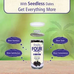 Bagul Foods Everyday Four Seedless Kalmi (Safawi) Dates 400g Grocery