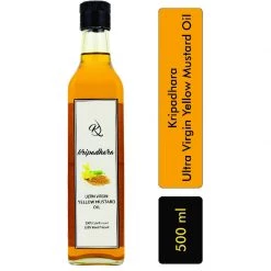 Grocery Kripadhara Cold Pressed Ultra Virgin Yellow Mustard Oil (500ml)