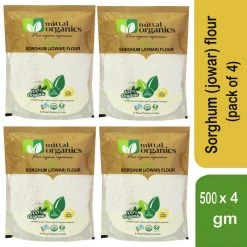 MITTAL ORGANICS PRIVATE LIMITED Mittal Organics Sorghum (Jowar) Flour (Pack Of 4) - 500 G Grocery