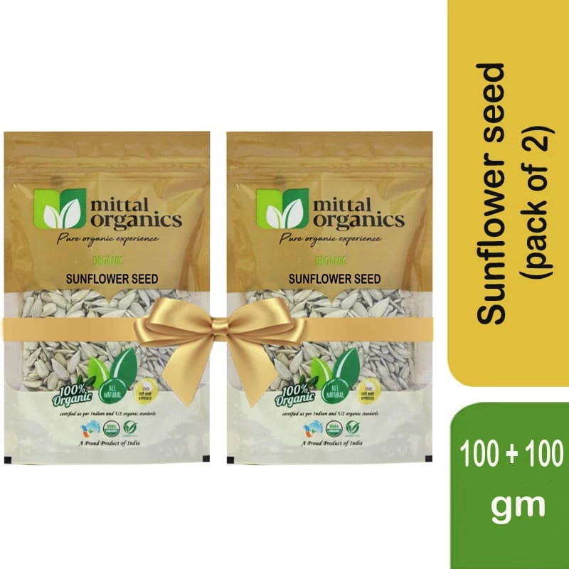 MITTAL ORGANICS PRIVATE LIMITED Snacks & Beverages Mittal Organics Sunflower Seed (Pack Of 2) - 100 G 3 MITTAL ORGANICS PRIVATE LIMITED Snacks & Beverages Mittal Organics Sunflower Seed (Pack Of 2) - 100 G