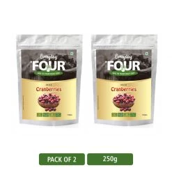 Bagul Foods Healthy Snacks Everyday Four Cranberries | Combo Pack |125g Each