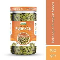 Seeds & Nuts The Food Folks Barbeque Roasted Pumpkin Seeds Small Jar, (100 G) ( Buy 1 Get 1 Free )