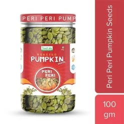 The Food Folks Peri Peri Roasted Pumpkin Seeds Small Jar, (100 G) ( Buy 1 Get 1 Free ) Seeds & Nuts