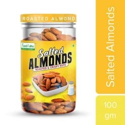 Seeds & Nuts The Food Folks Premium Roasted And Salted Almonds (100 G) ( Buy 1 Get 1 Free )
