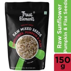 True Elements Raw Sunflower Pumpkin And Flax Seeds (150 G) Grocery