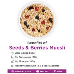 Snacks & Beverages True Elements Seeds And Berries Muesli (1 Kg)