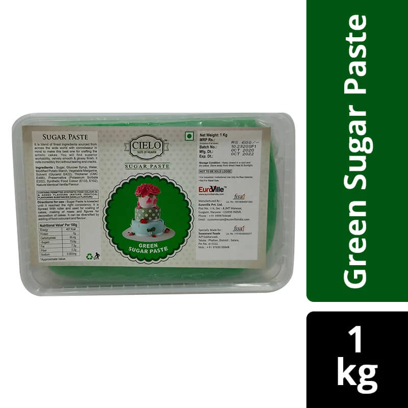 Unifoods Cielo Green Sugar Paste (1 Kg) Grocery 3 Unifoods Cielo Green Sugar Paste (1 Kg) Grocery