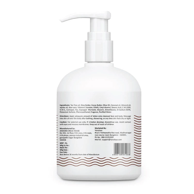 Vanalaya Cocoa Butter & Shea Butter Moisturizing Body Lotion (300 Ml) Personal & Home Care 5 Vanalaya Cocoa Butter & Shea Butter Moisturizing Body Lotion (300 Ml) Personal & Home Care