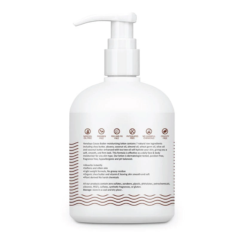 Vanalaya Cocoa Butter & Shea Butter Moisturizing Body Lotion (300 Ml) Personal & Home Care 6 Vanalaya Cocoa Butter & Shea Butter Moisturizing Body Lotion (300 Ml) Personal & Home Care