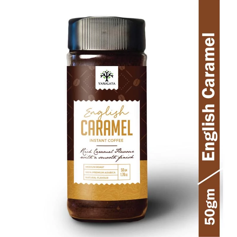 Vanalaya English Caramel Instant Coffee (50 G) Snacks & Beverages 3 Vanalaya English Caramel Instant Coffee (50 G) Snacks & Beverages