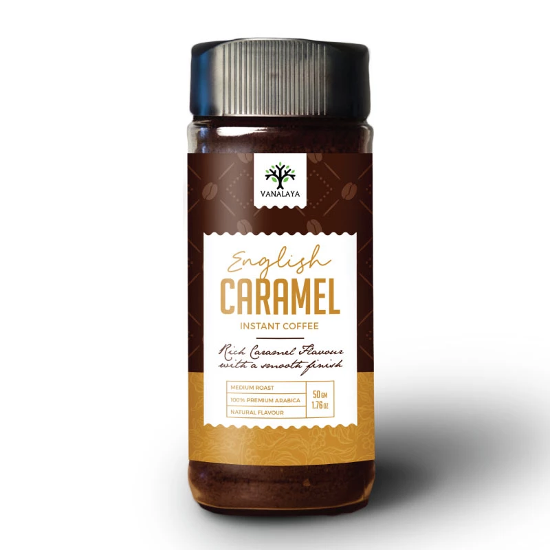 Vanalaya English Caramel Instant Coffee (50 G) Snacks & Beverages 4 Vanalaya English Caramel Instant Coffee (50 G) Snacks & Beverages