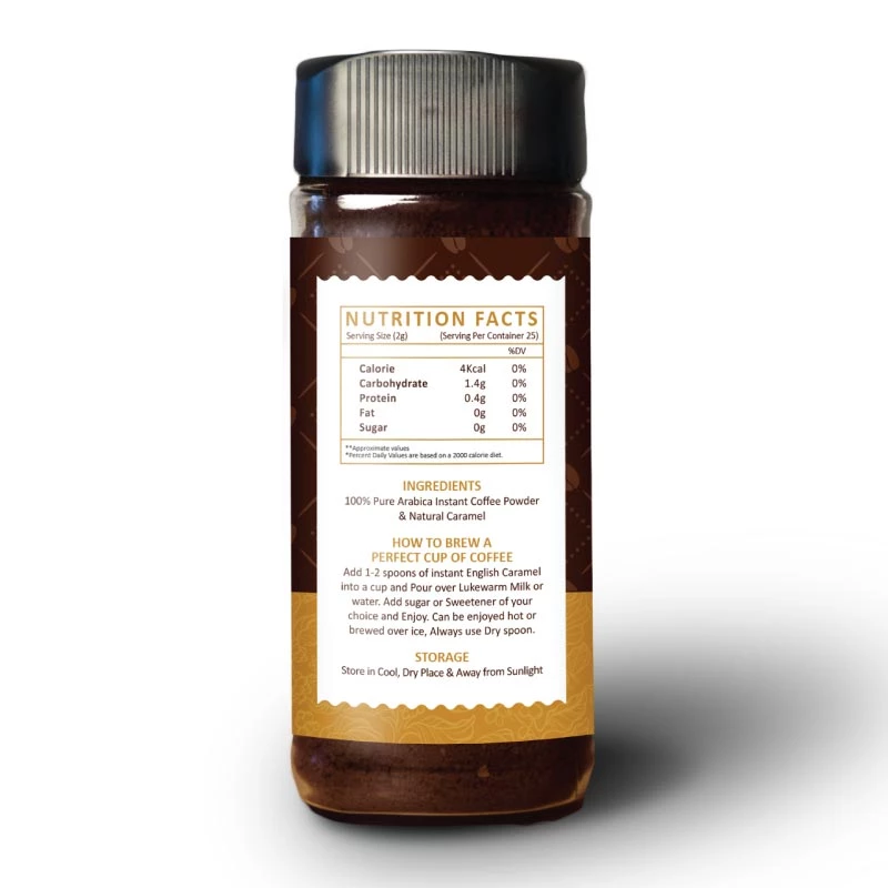 Vanalaya English Caramel Instant Coffee (50 G) Snacks & Beverages 7 Vanalaya English Caramel Instant Coffee (50 G) Snacks & Beverages