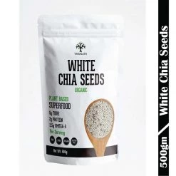 Vanalaya Organic White Chia Seeds (500 G) Grocery