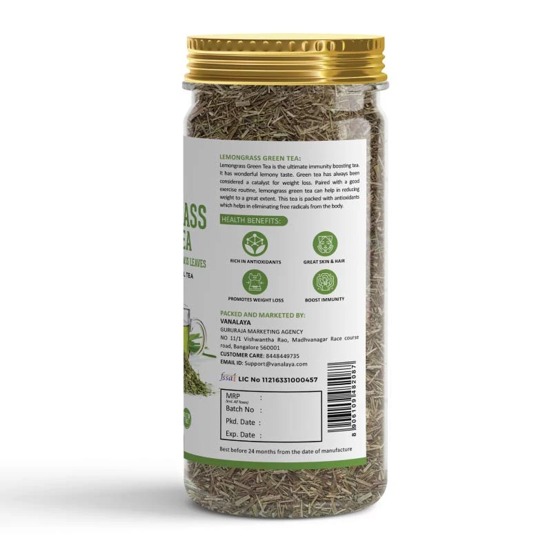 Vanalaya Lemongrass Green Detox Tea (50 G) Snacks & Beverages 5 Vanalaya Lemongrass Green Detox Tea (50 G) Snacks & Beverages