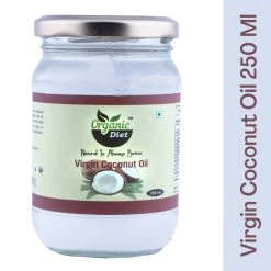 Oils Ghee & Vinegar Organic Diet Organic Cold Pressed Virgin Coconut Oil, 250 Ml