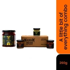 Naagin Sauce NAAGIN - Crispy Chilli Oil (Mild, 140g) & Indian Hot Sauce Starter Pack - The Original, Kantha Bomb & Smoky Bhoot (Pack Of 3, 40g Each)
