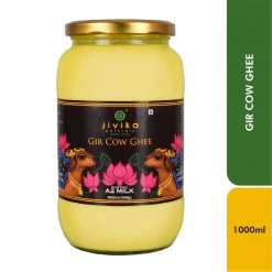 Jivika Naturals® A2 Gir Cow Desi Ghee (1000 Ml Glass Bottle)